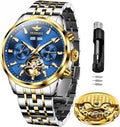 OLEVS Automatic Men Watches Mechanical Luxury Self Winding Wrist Watch Stainless Steel Waterproof Wrist Watches